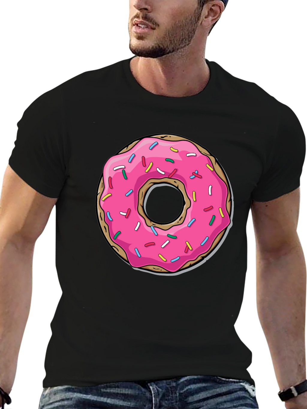Pink Donut Graphic Tee - Casual Fun Style