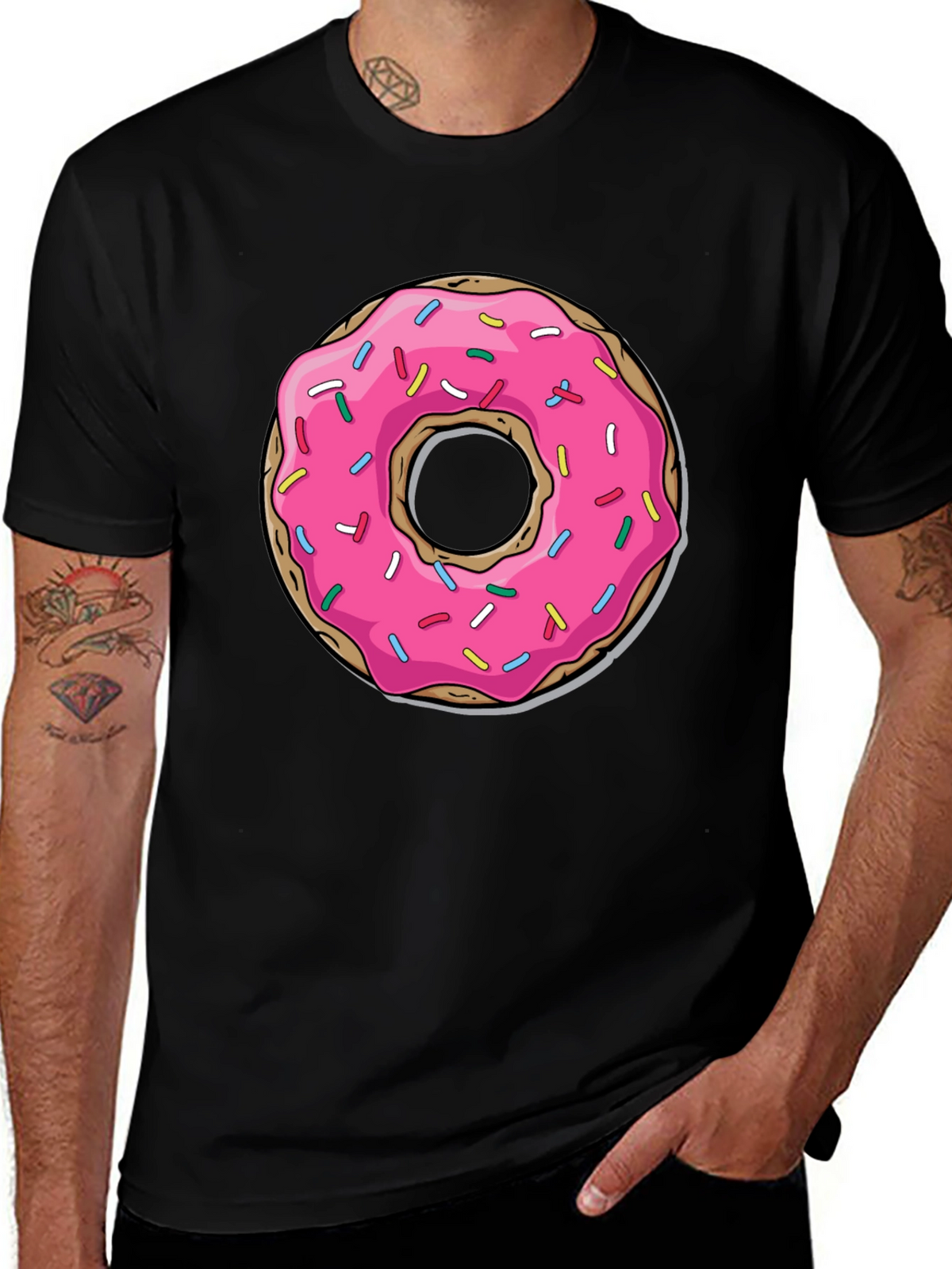 Pink Donut Graphic Tee - Casual Fun Style
