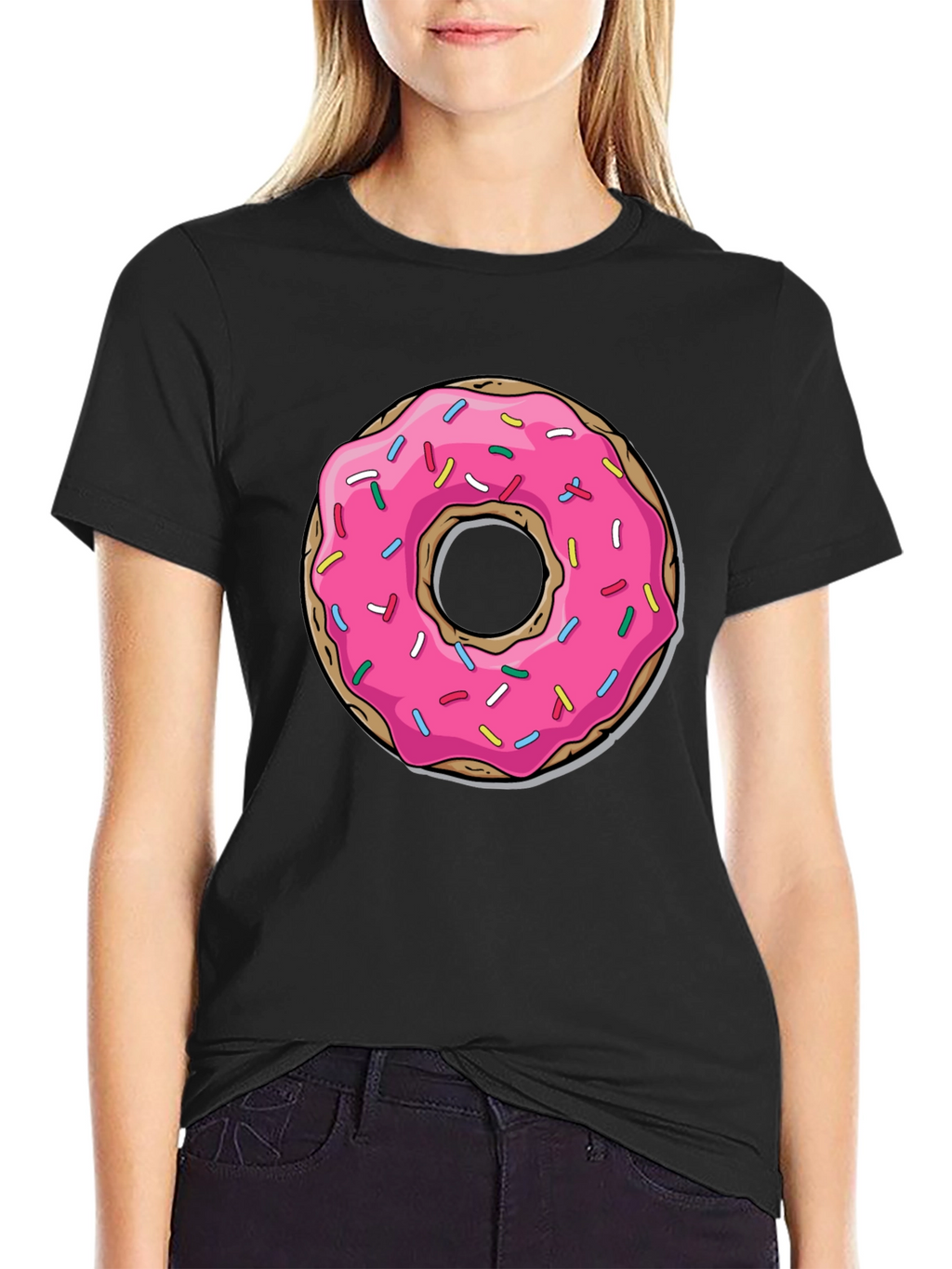 Pink Donut Graphic Tee - Casual Fun Style