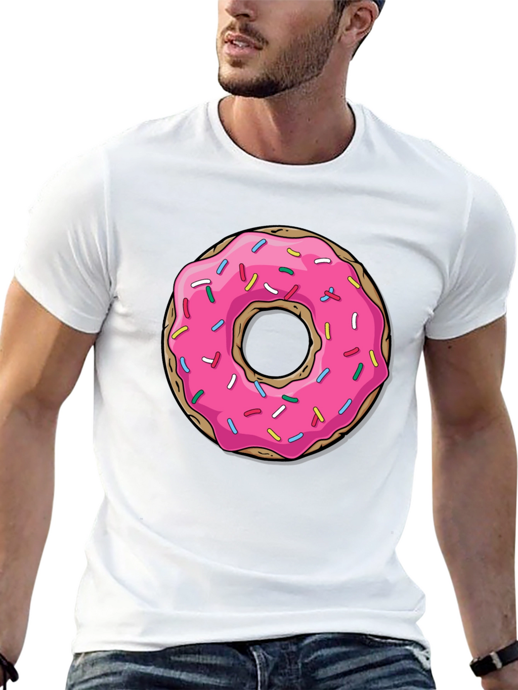 Pink Donut Graphic Tee - Casual Fun Style