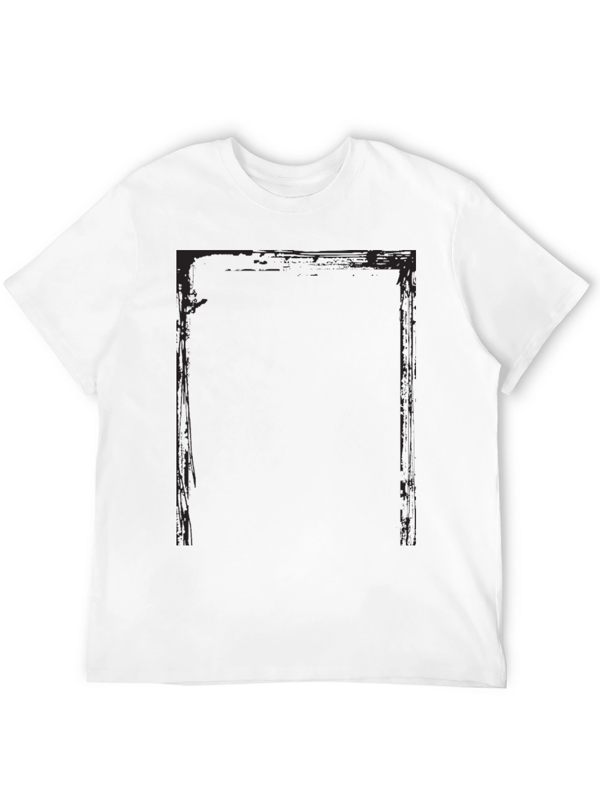 Distressed Frame Black T-Shirt