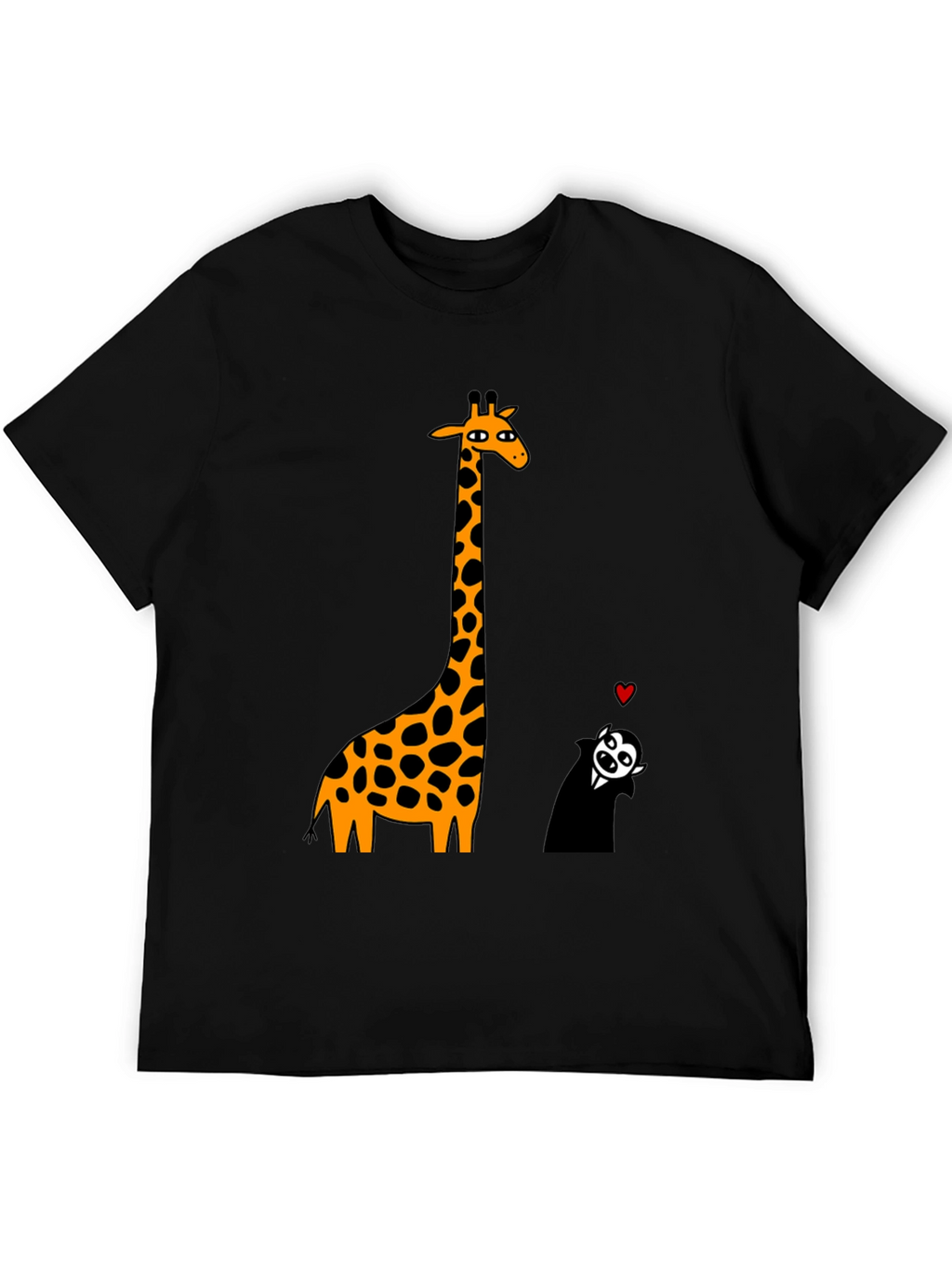Giraffe & Vampire Graphic Tee - Black
