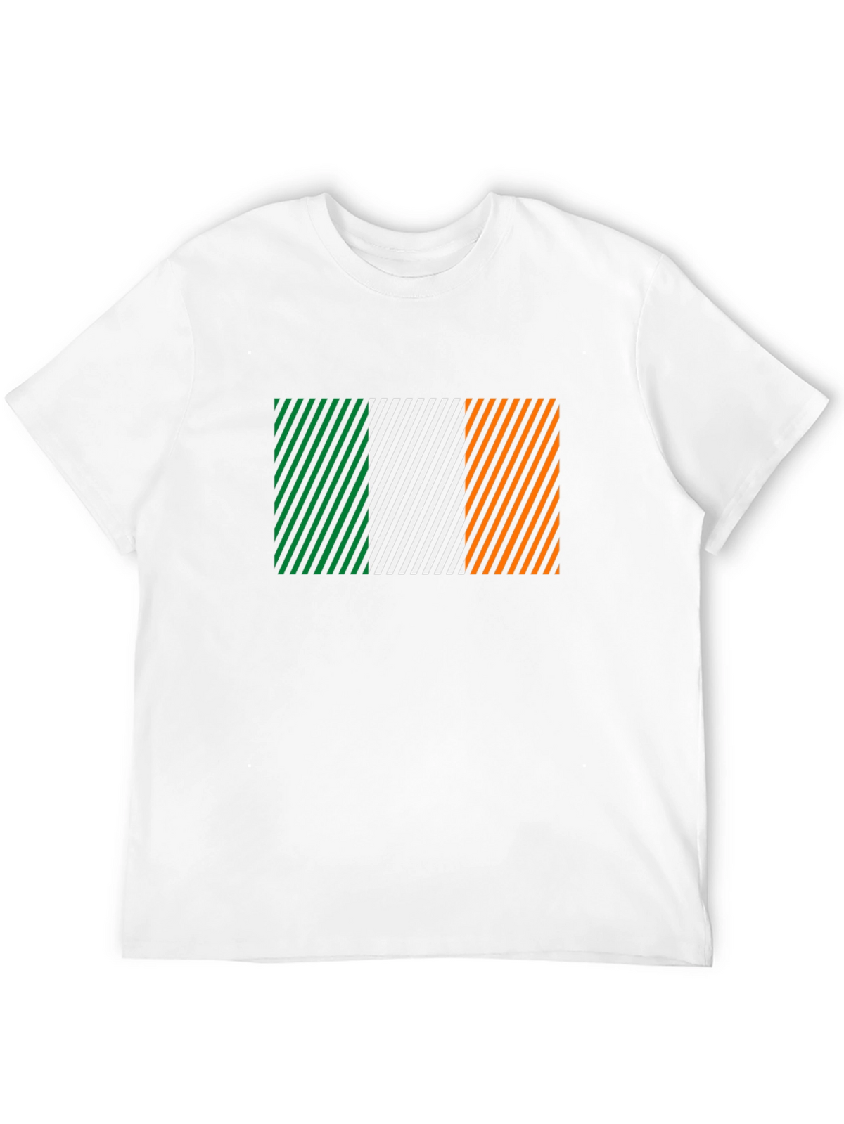 Irish Flag Diagonal Stripes Graphic Tee