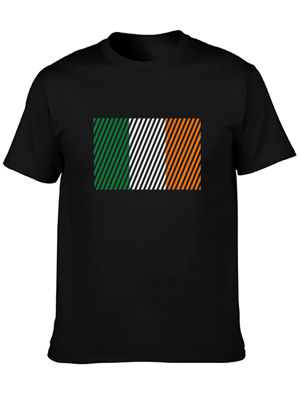 Irish Flag Diagonal Stripes Graphic Tee
