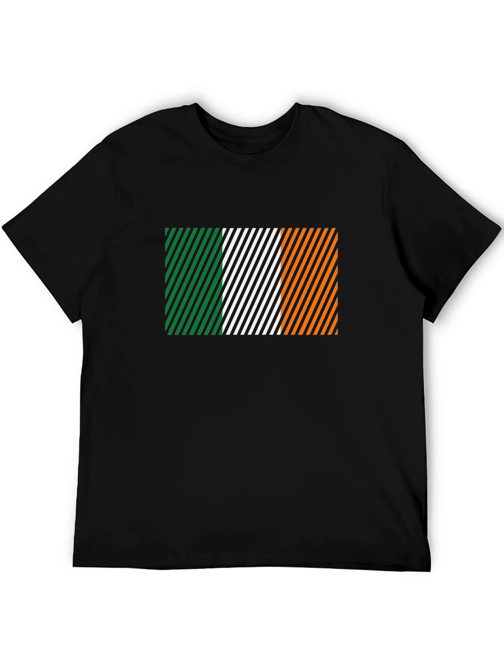 Irish Flag Diagonal Stripes Graphic Tee