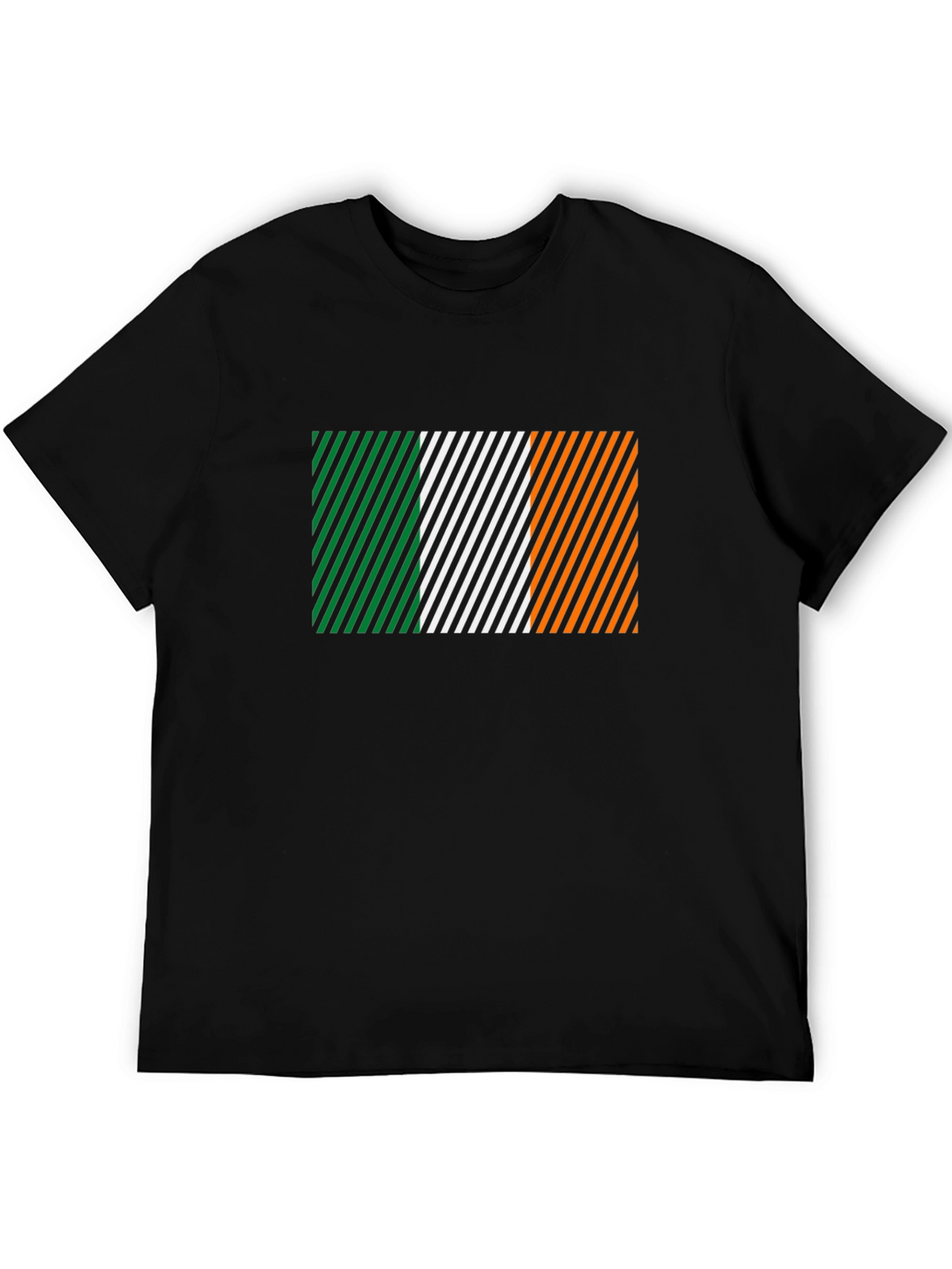 Irish Flag Diagonal Stripes Graphic Tee