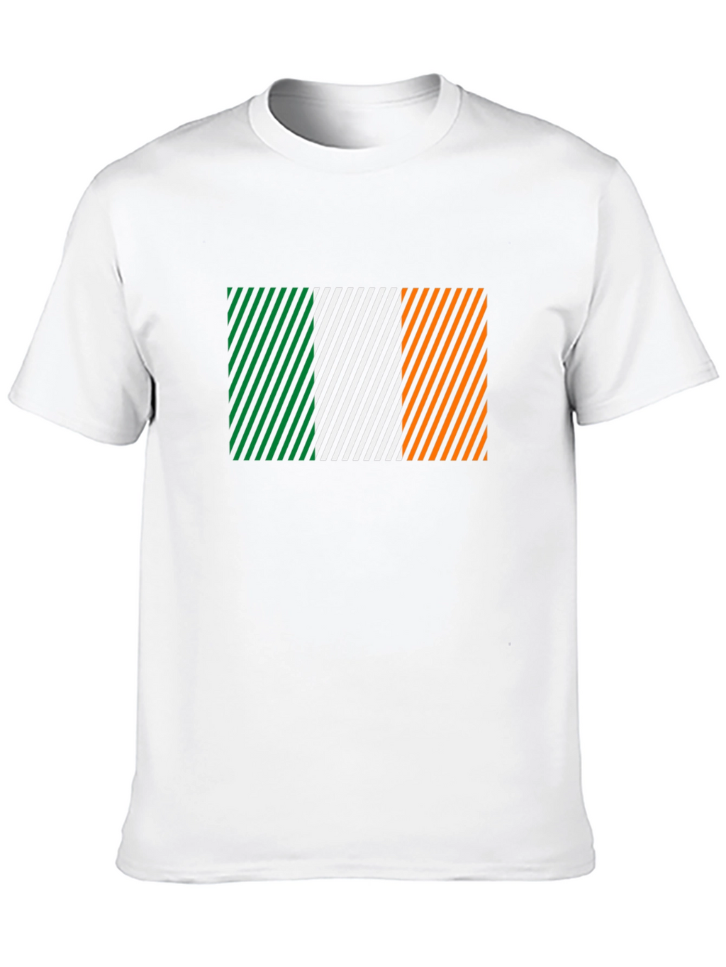 Irish Flag Diagonal Stripes Graphic Tee