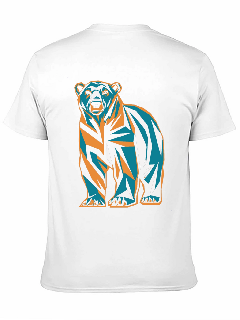 Geometric Bear Graphic Print T-Shirt