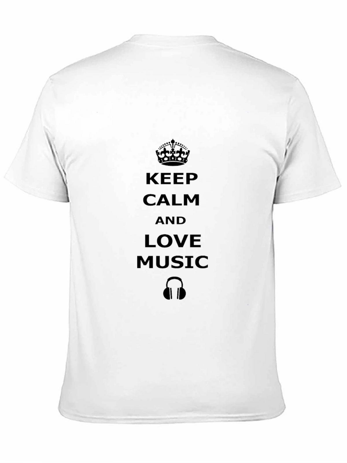 Keep Calm and Love Music Graphic Tee - Black