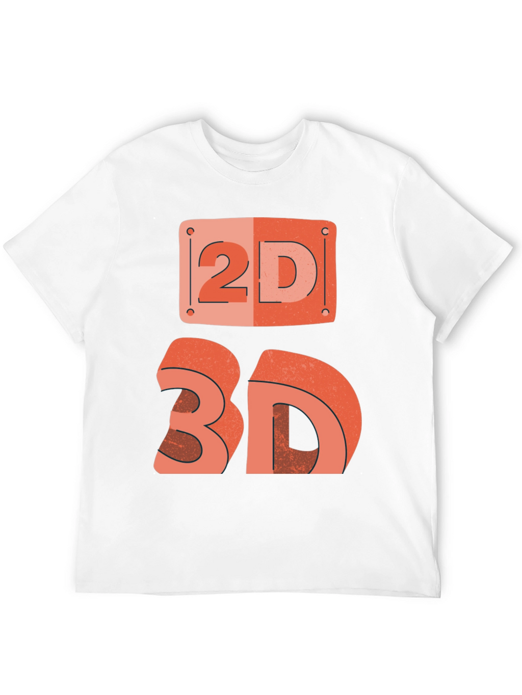 2D/3D Graphic Tee - Geek Chic Fashion