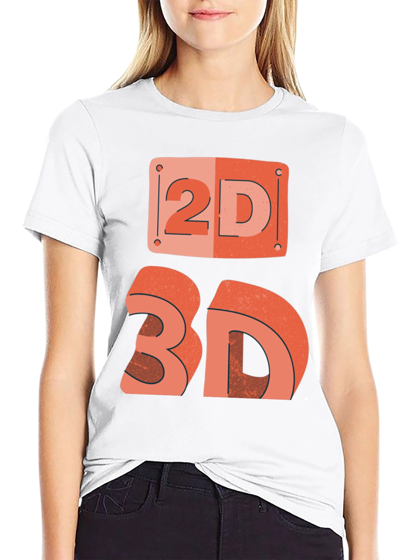2D/3D Graphic Tee - Geek Chic Fashion