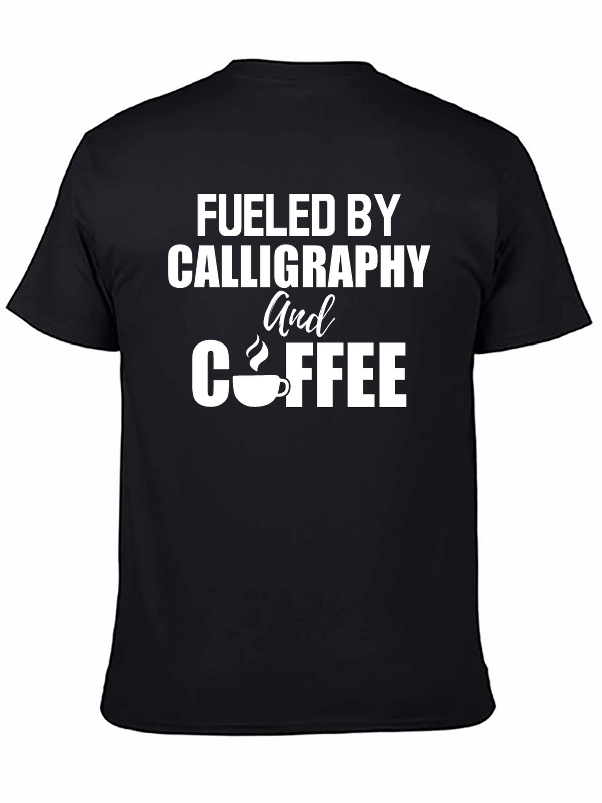 Calligraphy & Coffee Black T-Shirt
