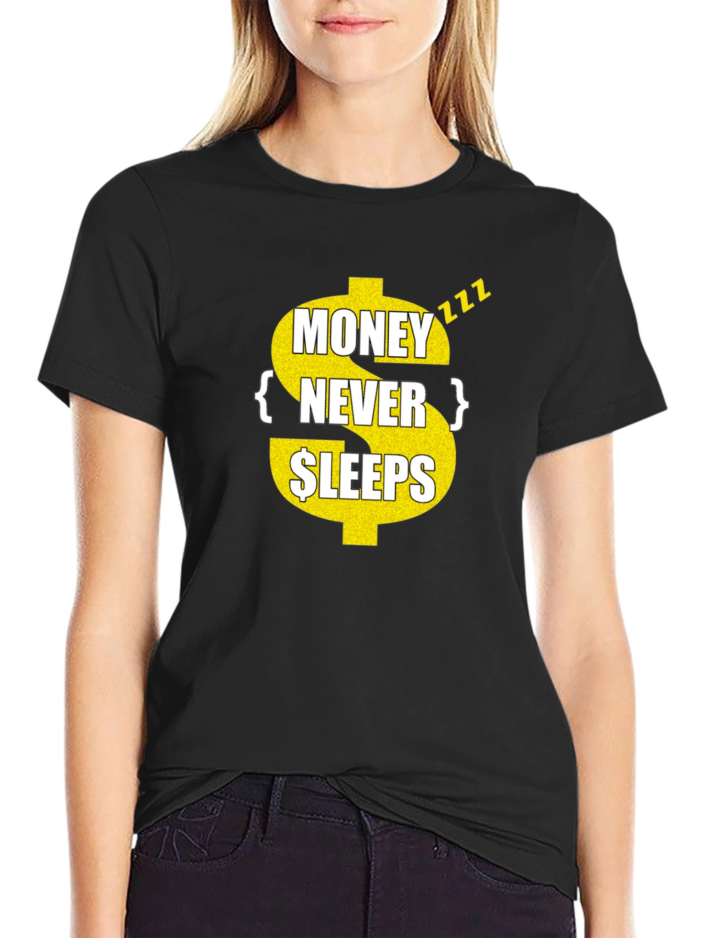 Money Never Sleeps Graphic T-Shirt