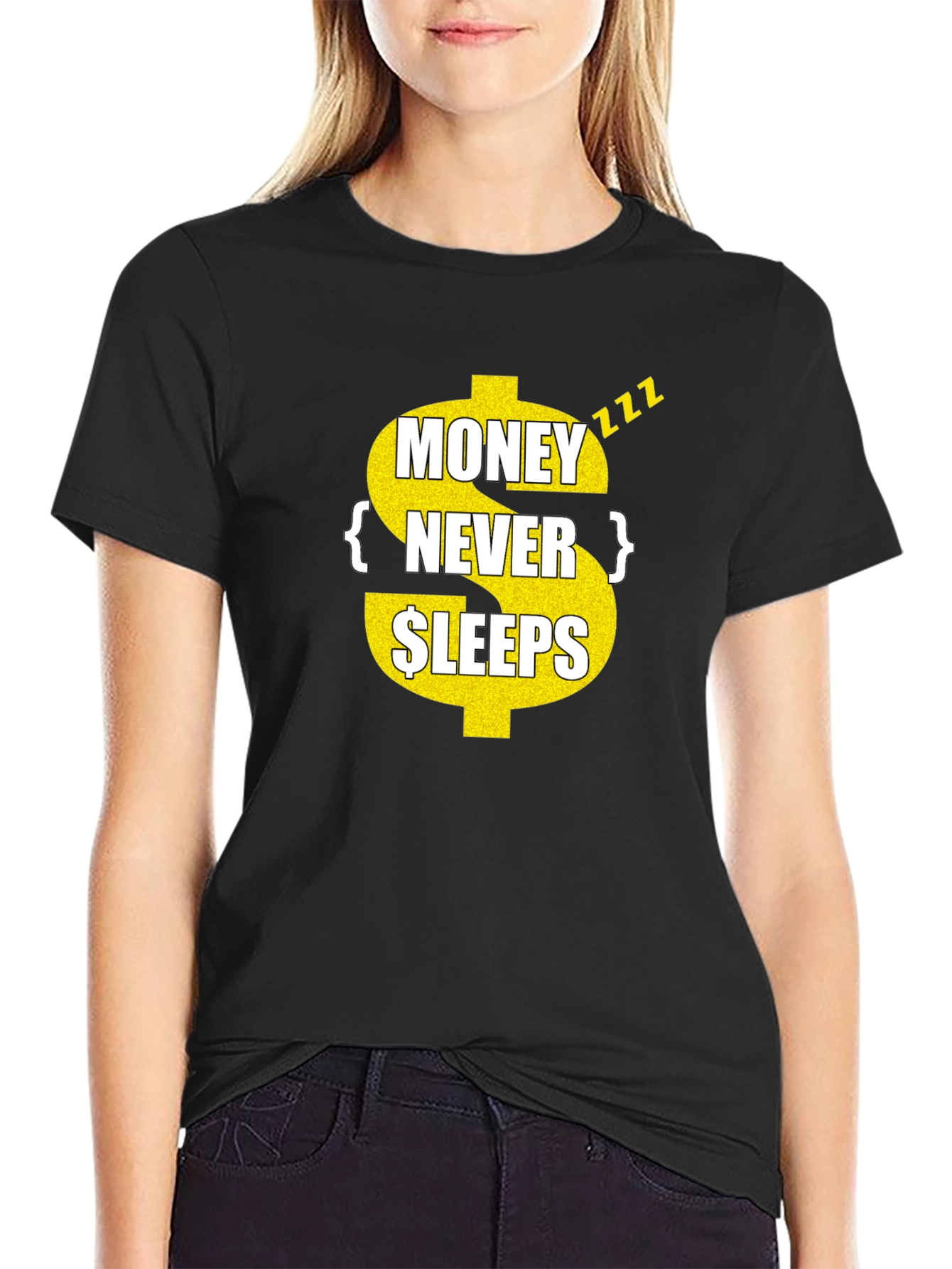 Money Never Sleeps Graphic T-Shirt