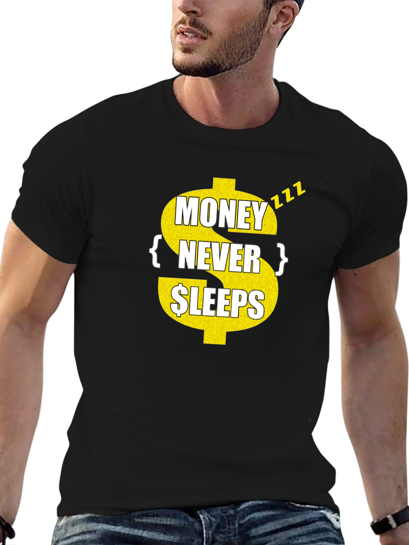 Money Never Sleeps Graphic T-Shirt