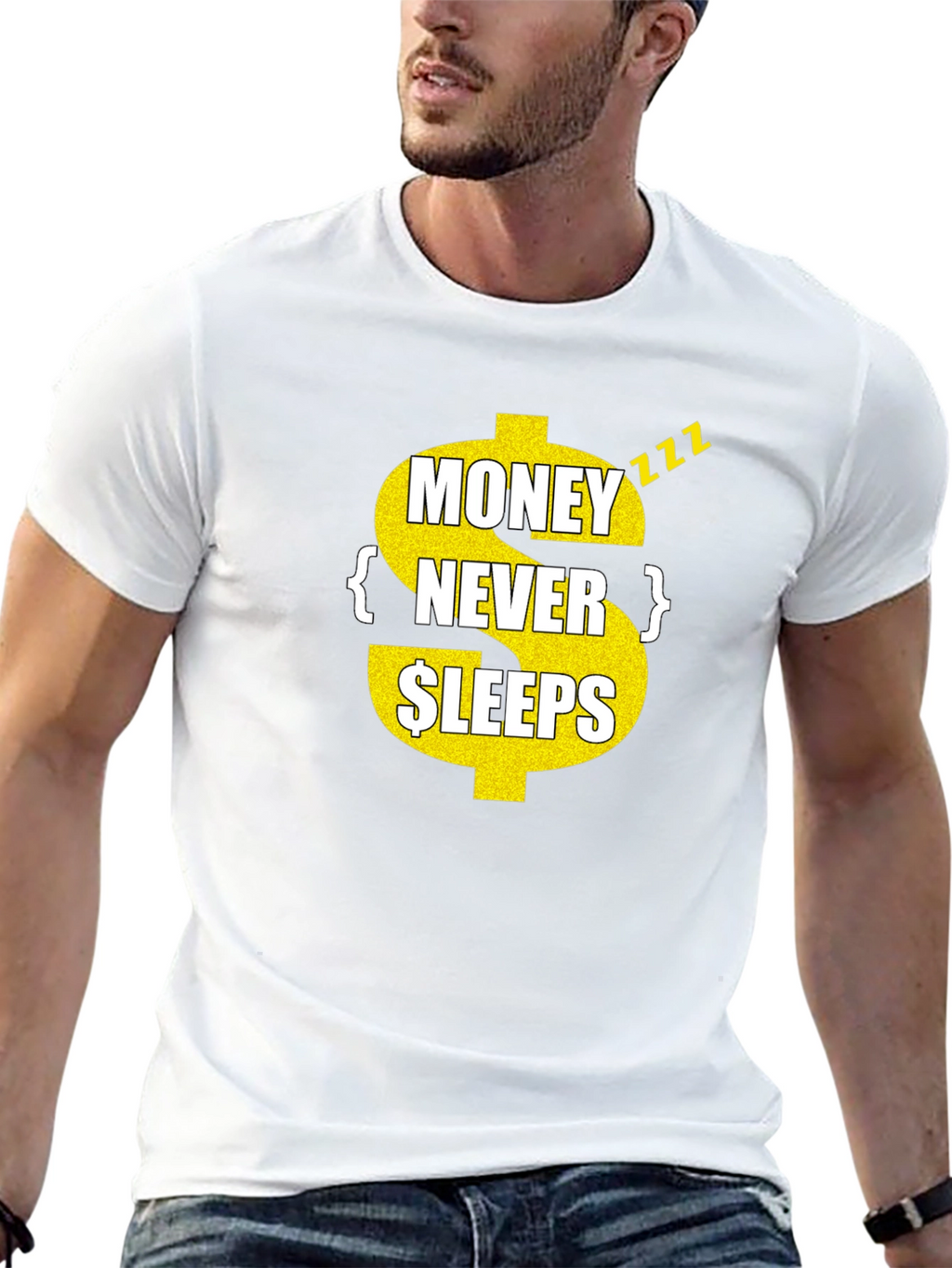 Money Never Sleeps Graphic T-Shirt