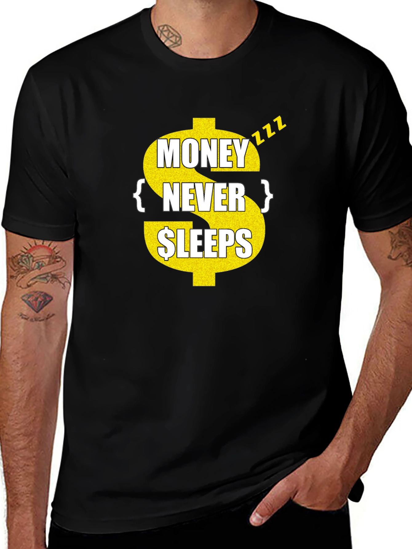 Money Never Sleeps Graphic T-Shirt