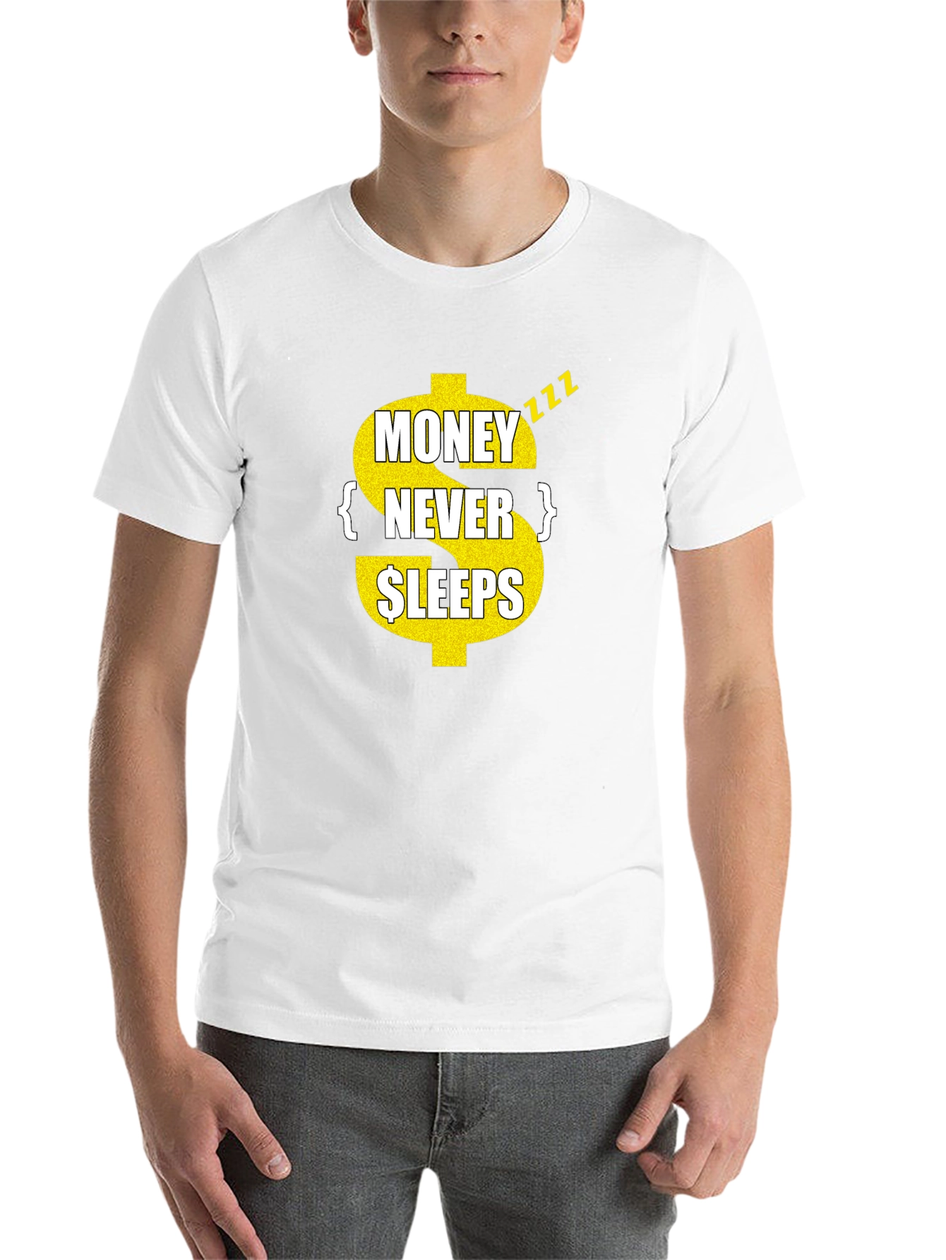 Money Never Sleeps Graphic T-Shirt