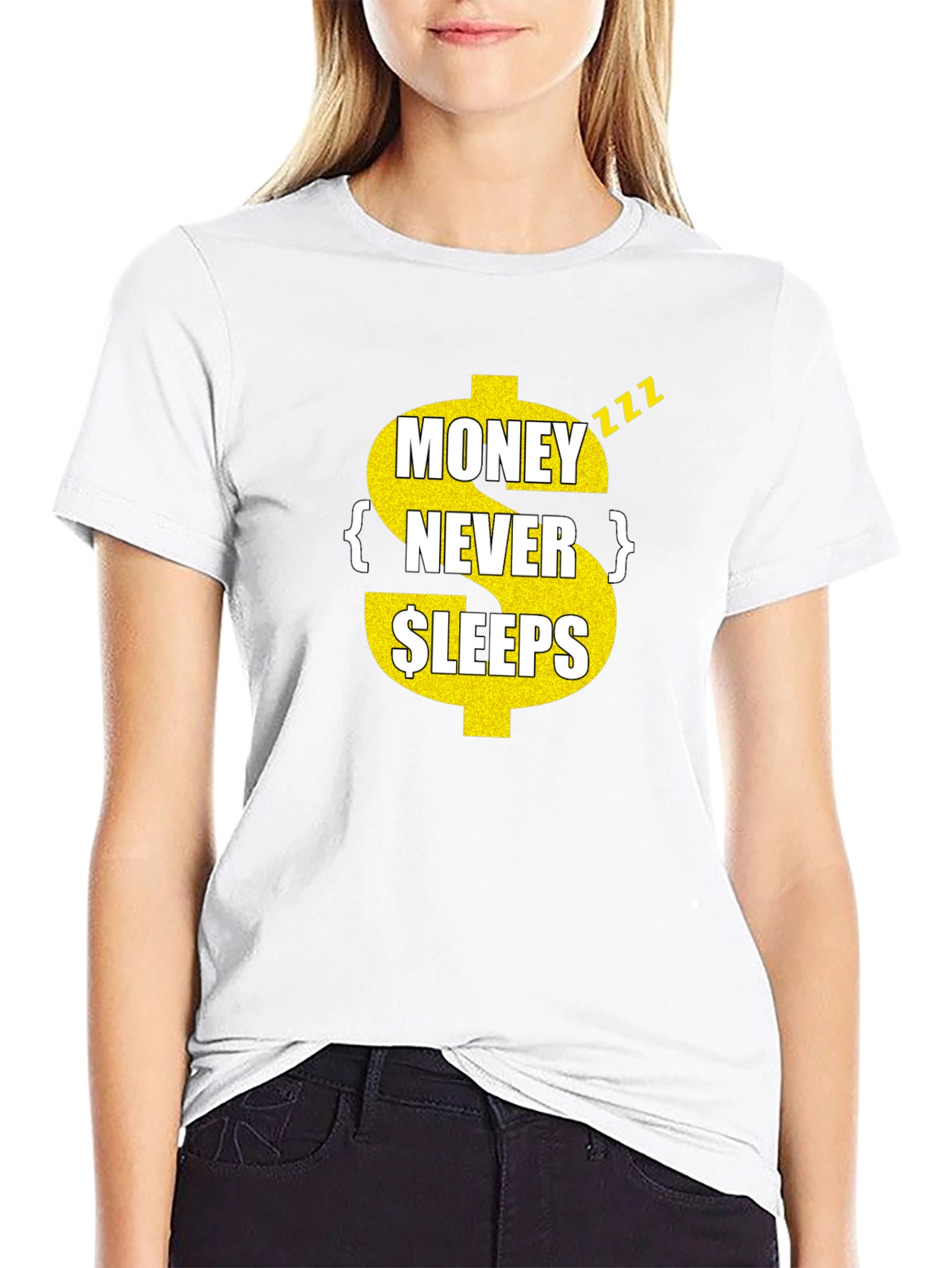 Money Never Sleeps Graphic T-Shirt