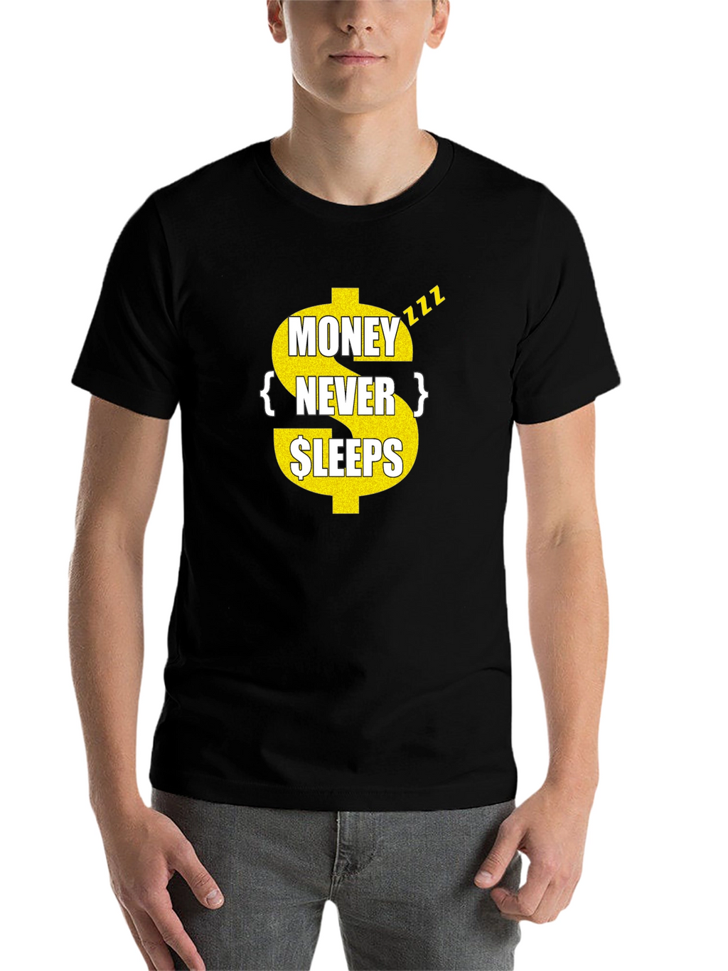 Money Never Sleeps Graphic T-Shirt