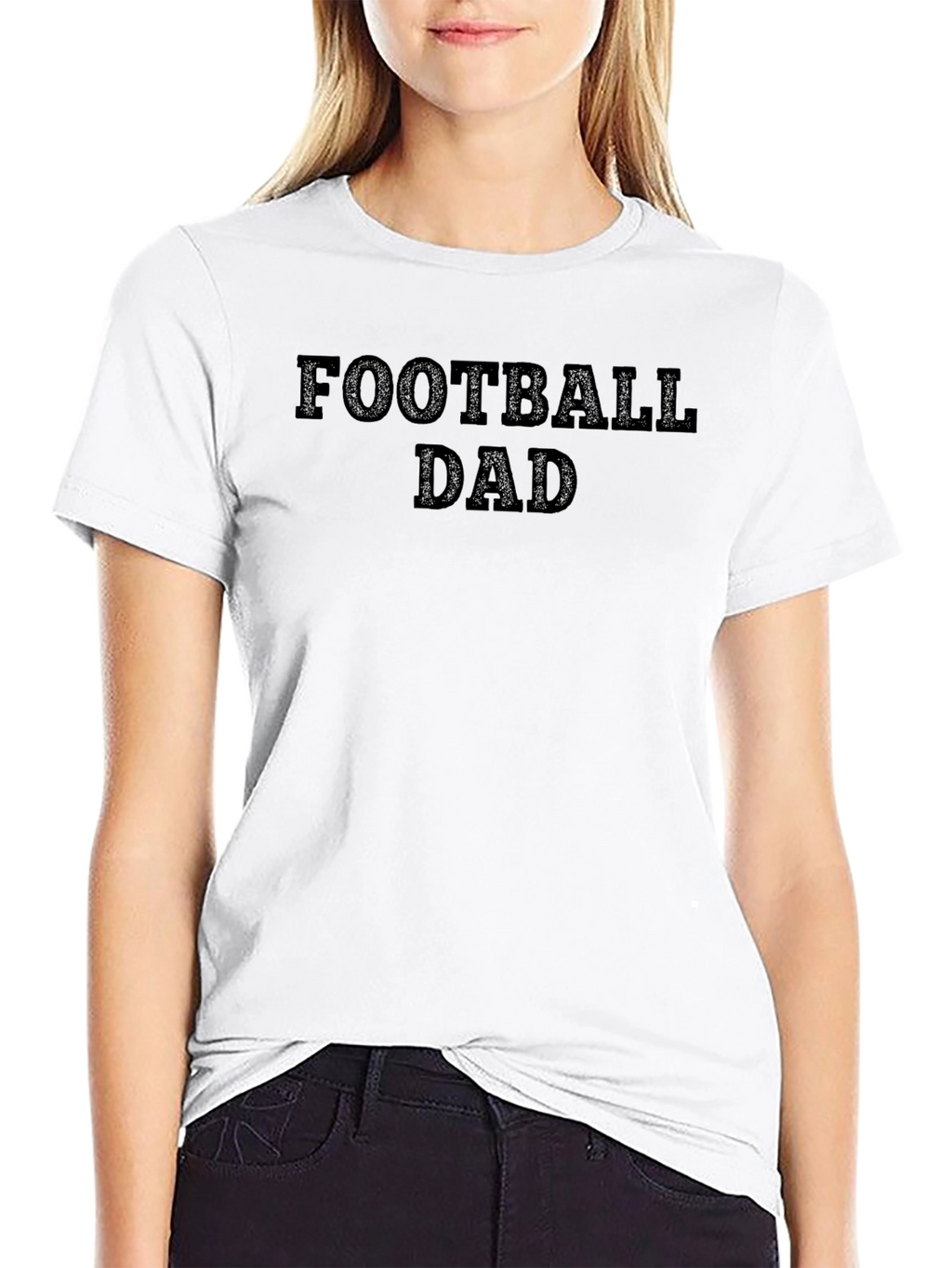 Football Dad T-Shirt - Black Graphic Tee