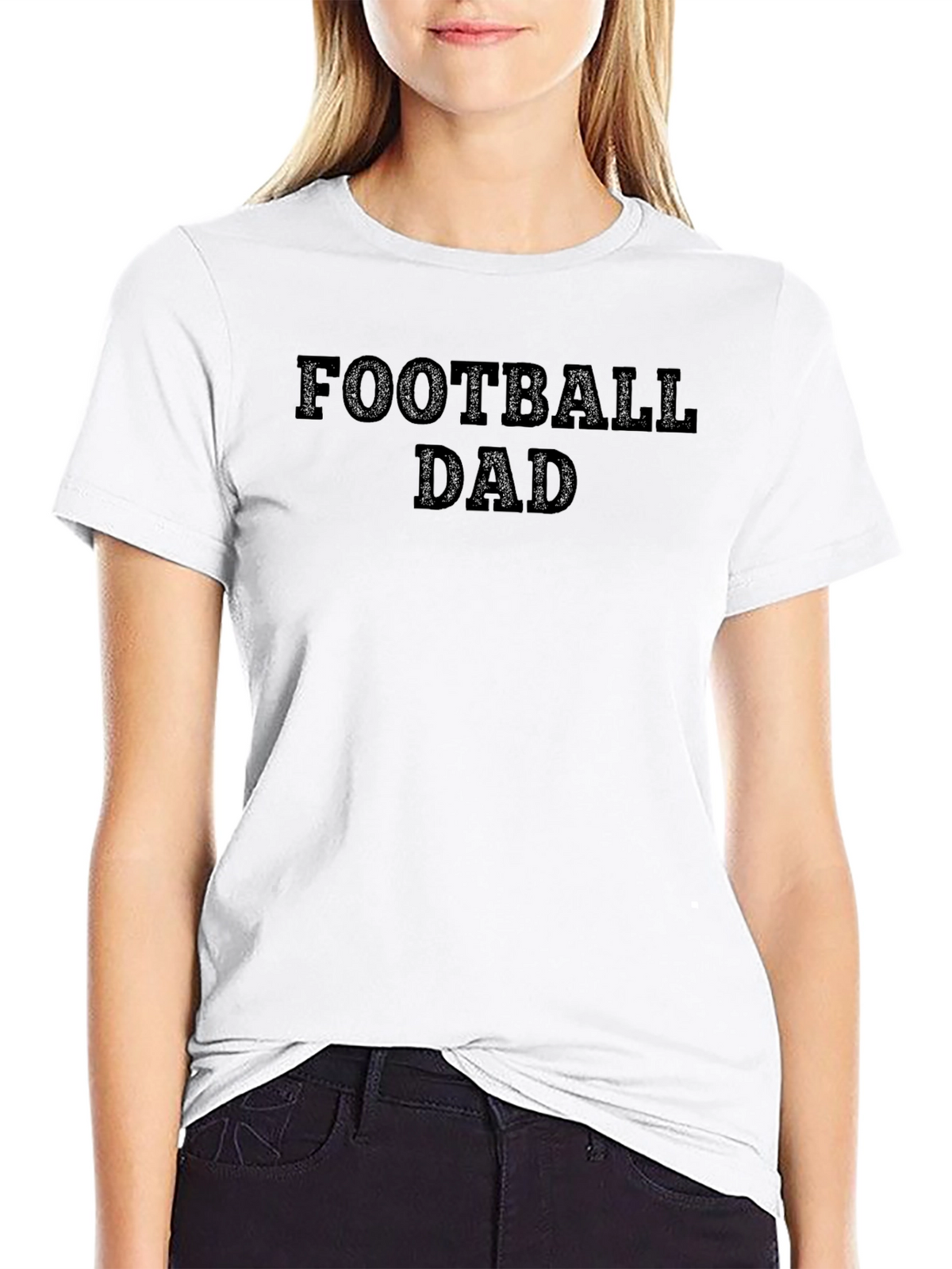 Football Dad T-Shirt - Black Graphic Tee