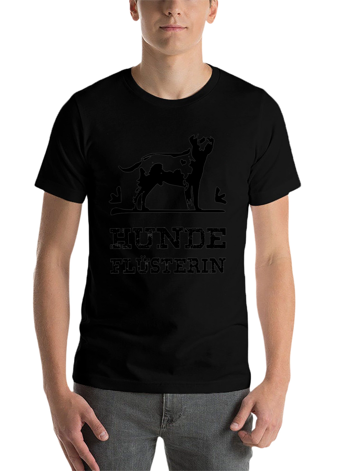 Hunde Flusterin Black Graphic T-Shirt - Dog Whisperer