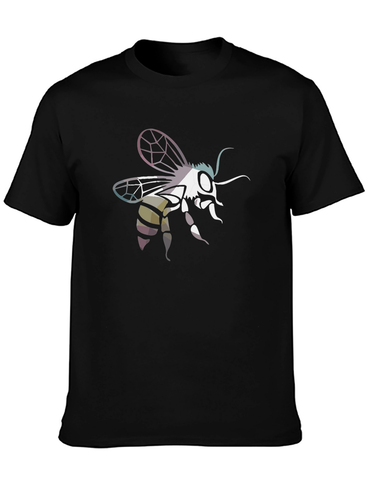 Bee Graphic Tee - Black Cotton Blend