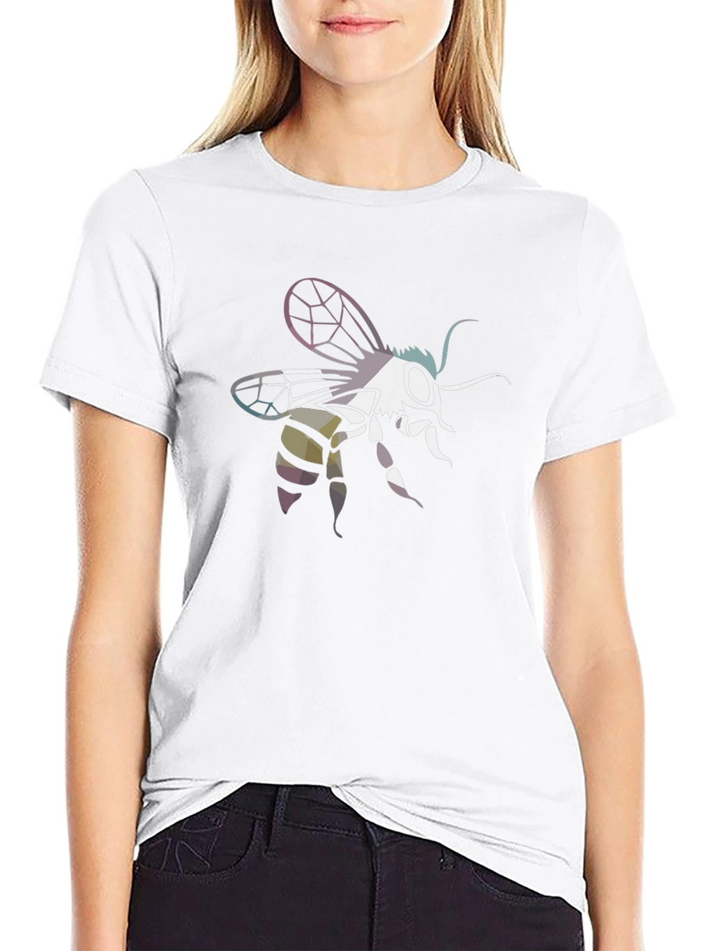 Bee Graphic Tee - Black Cotton Blend