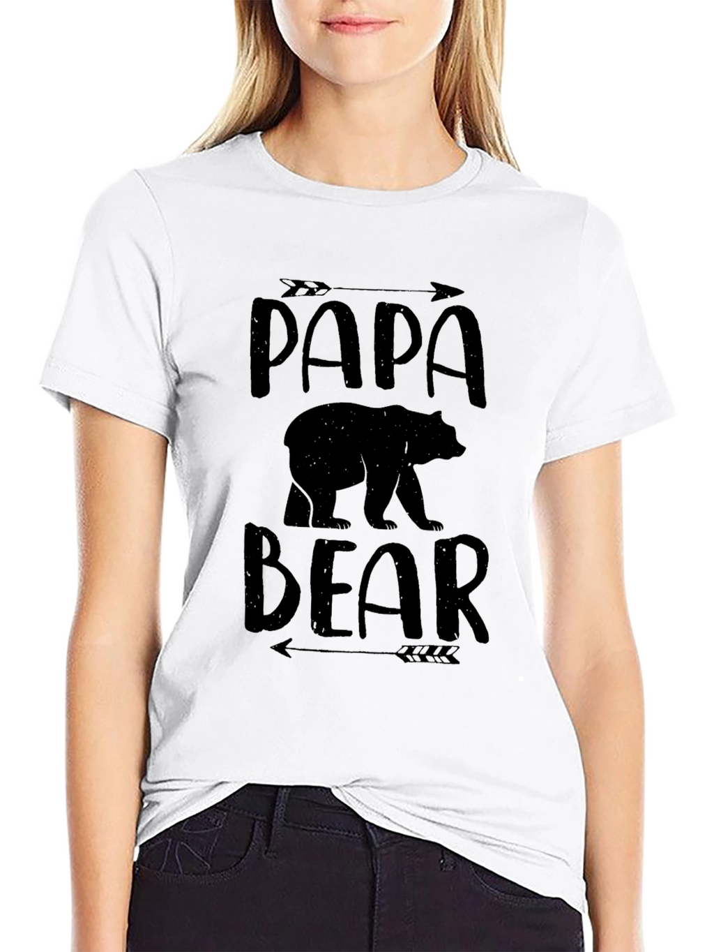 Papa Bear Graphic Tee - Black Cotton Comfort