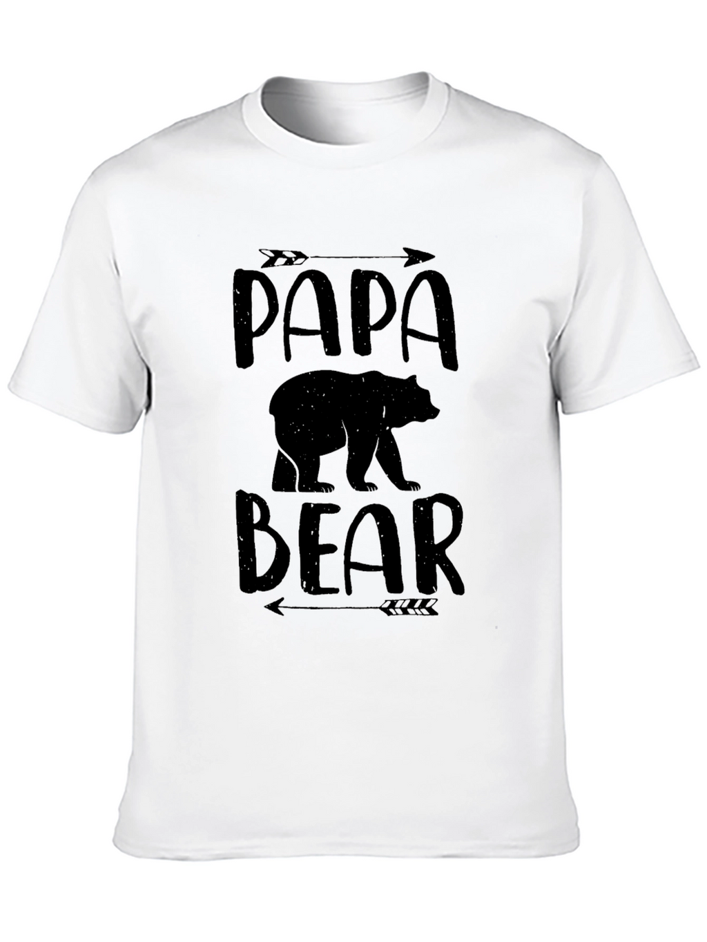 Papa Bear Graphic Tee - Black Cotton Comfort