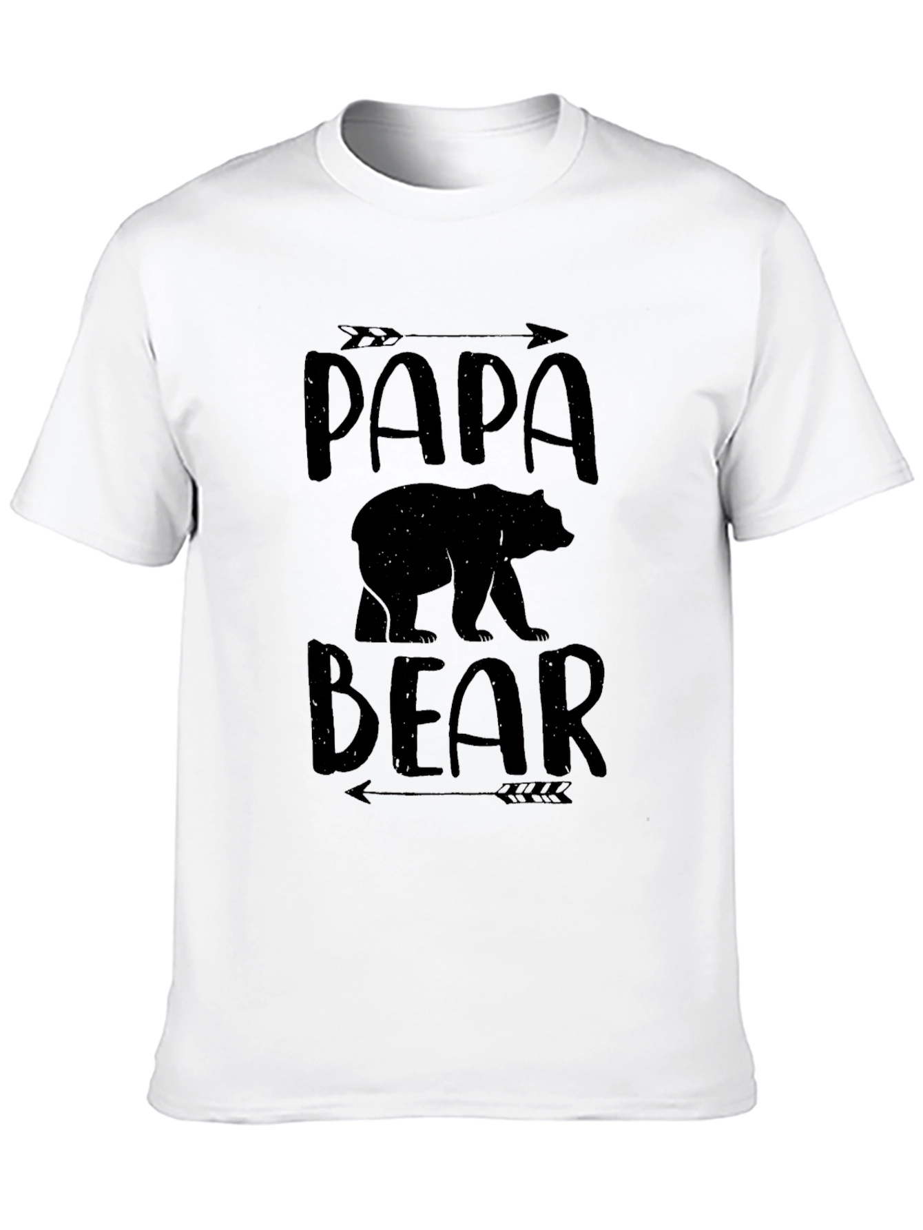 Papa Bear Graphic Tee - Black Cotton Comfort