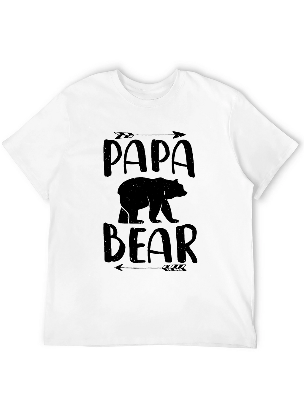 Papa Bear Graphic Tee - Black Cotton Comfort