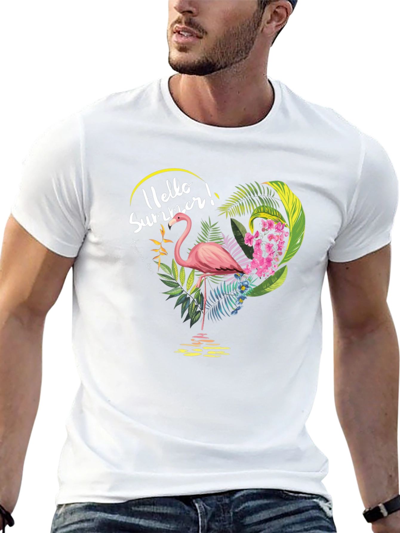 Hello Summer! Flamingo Graphic Tee