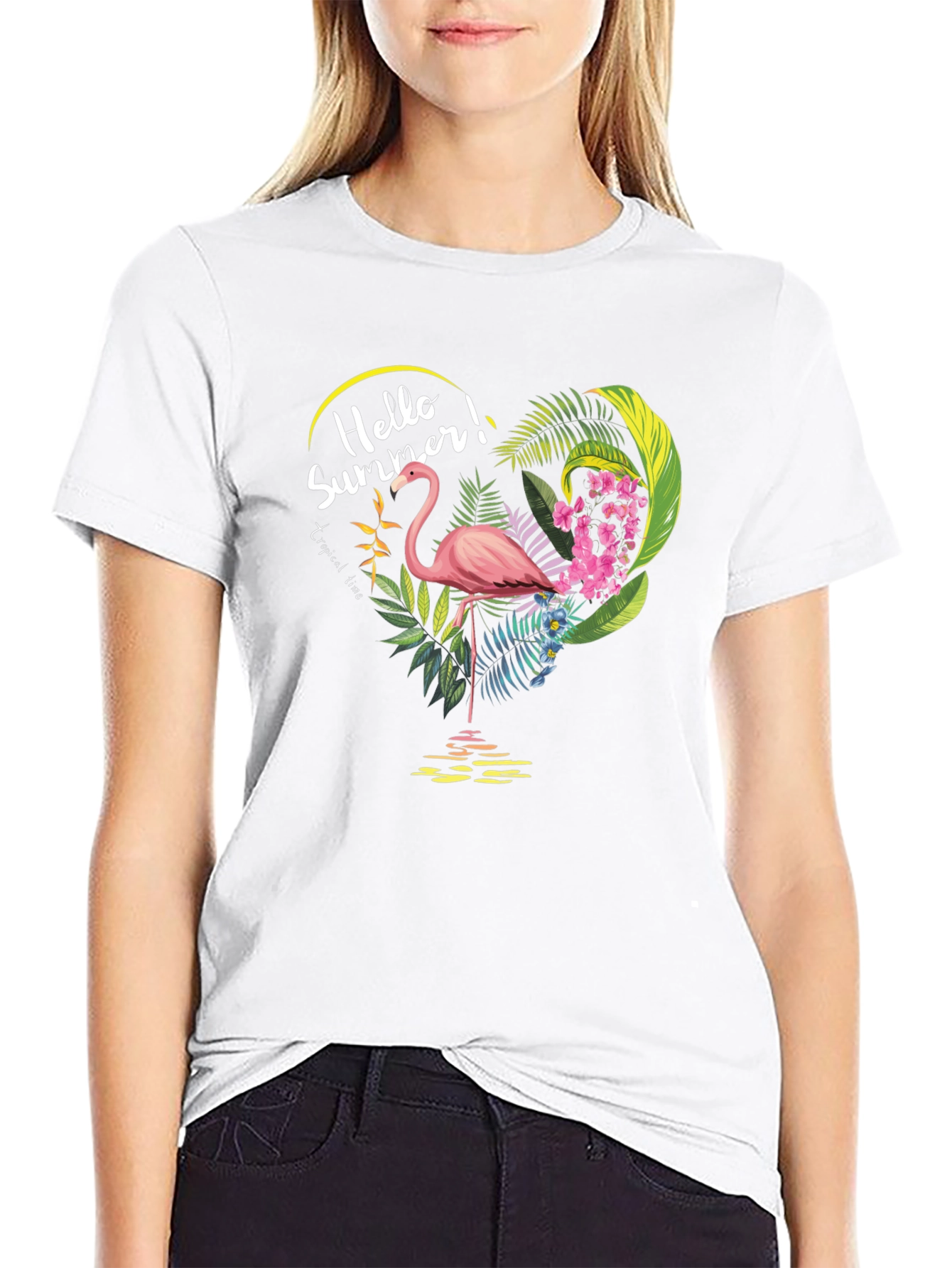 Hello Summer! Flamingo Graphic Tee