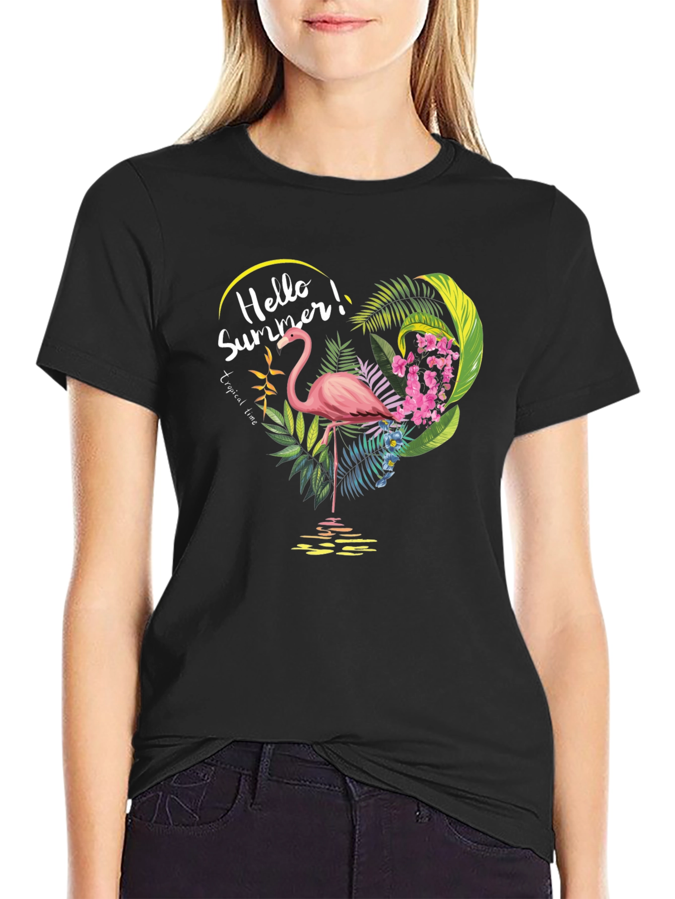 Hello Summer! Flamingo Graphic Tee