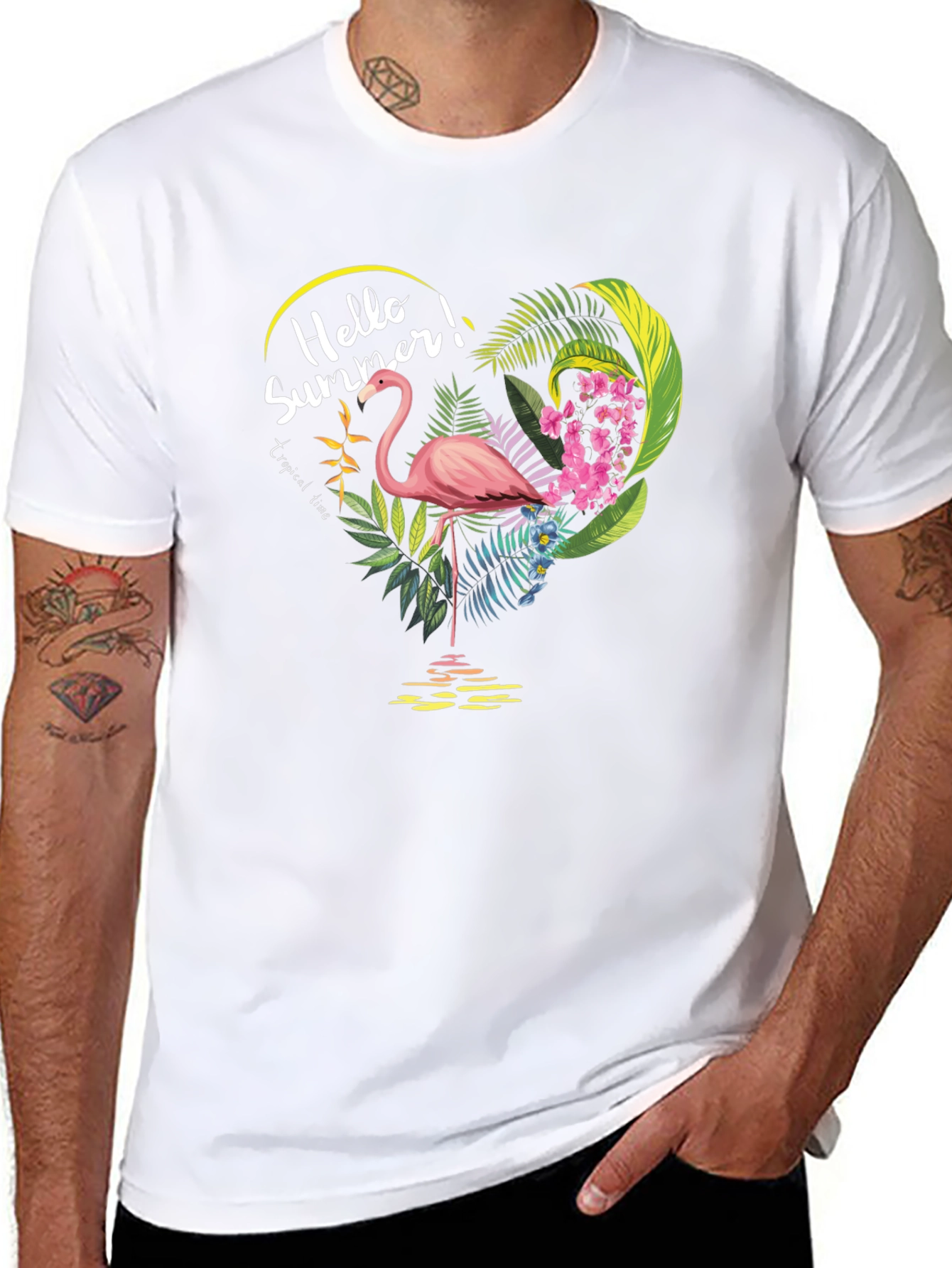 Hello Summer! Flamingo Graphic Tee