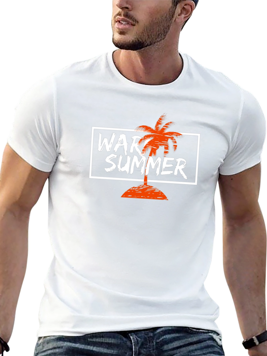 Warm Summer T-Shirt - Tropical Palm Tree Design