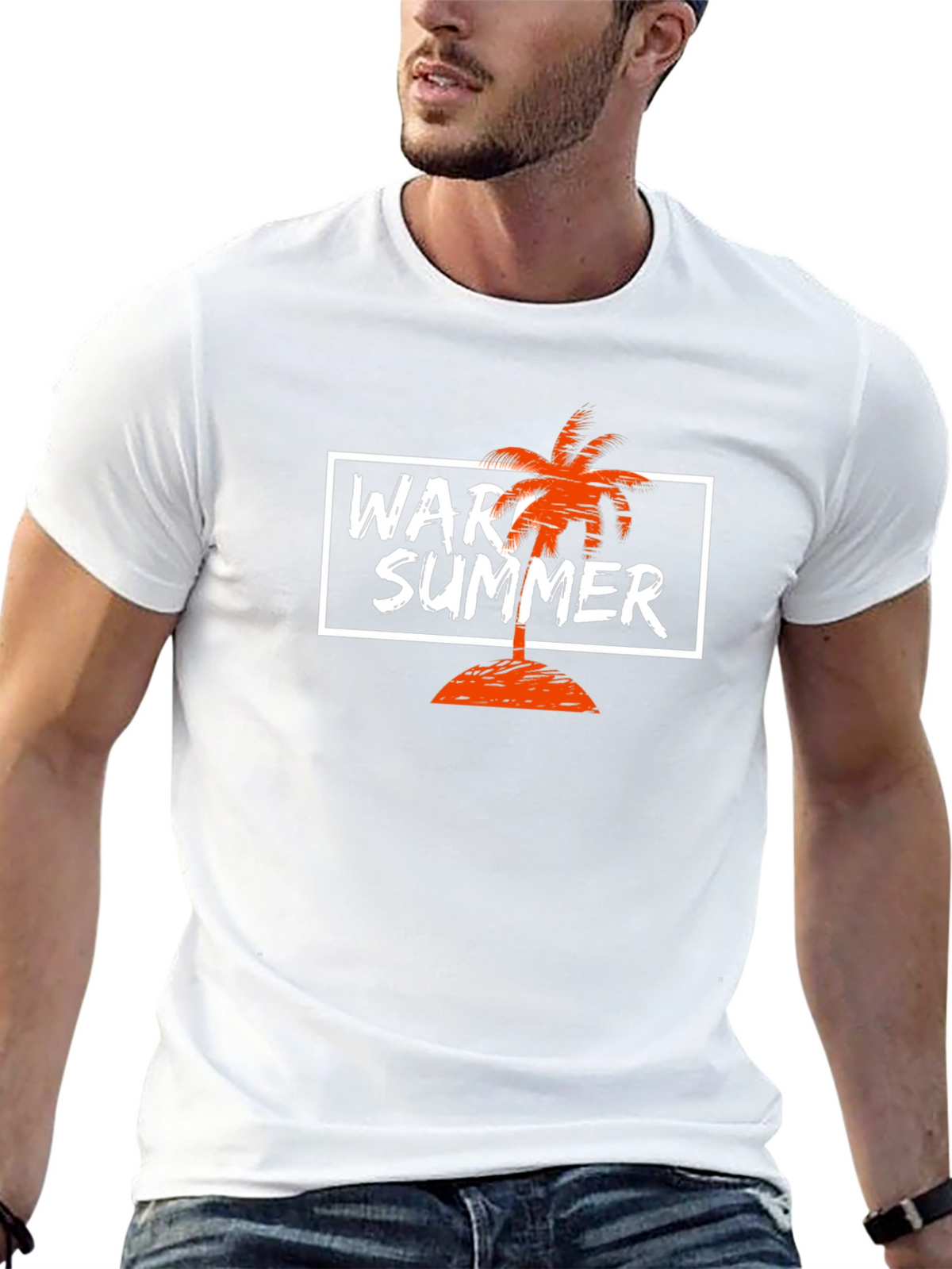 Warm Summer T-Shirt - Tropical Palm Tree Design