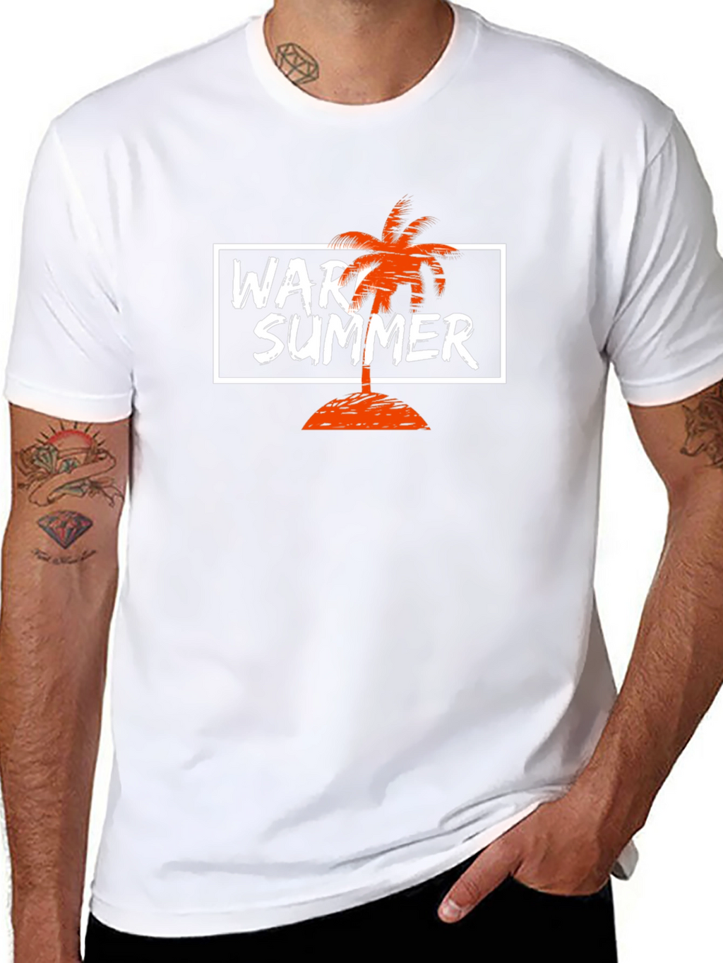 Warm Summer T-Shirt - Tropical Palm Tree Design