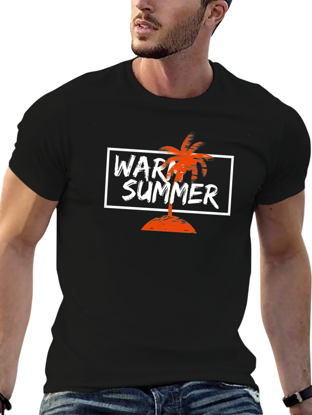 Warm Summer T-Shirt - Tropical Palm Tree Design