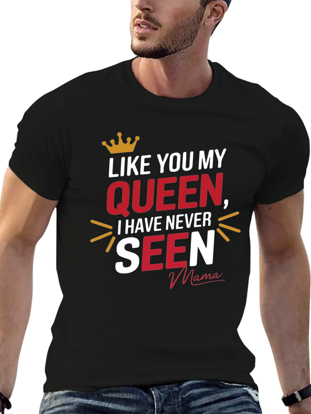 Queen Mama Black Graphic T-Shirt