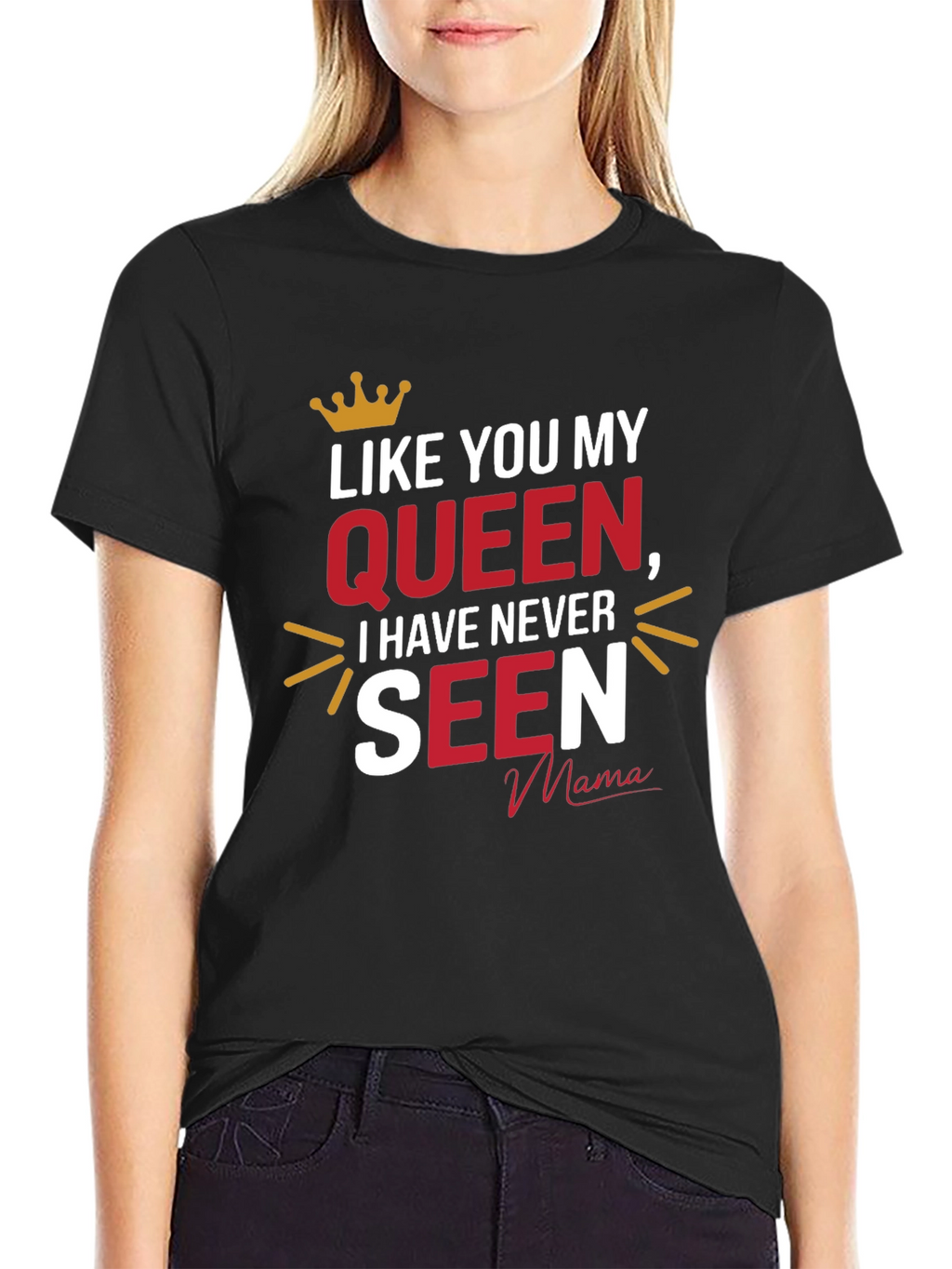 Queen Mama Black Graphic T-Shirt