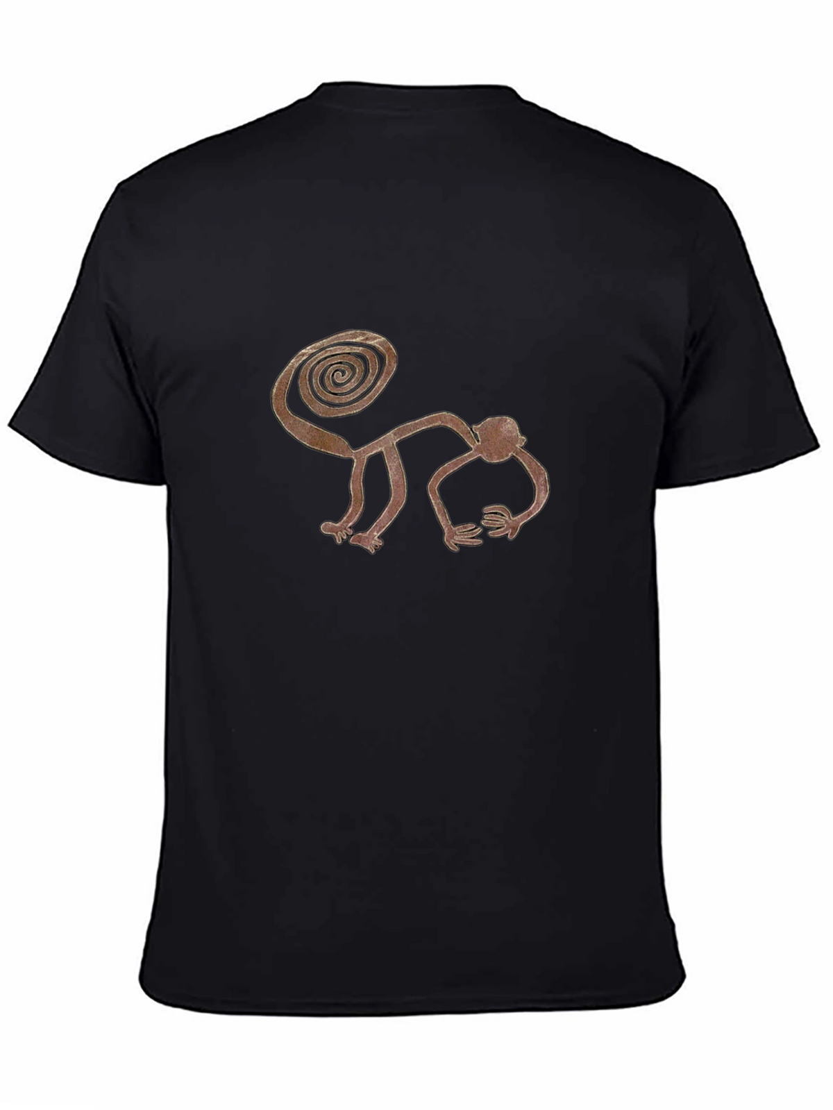 Stylized Monkey Graphic Tee - Casual Black T-Shirt