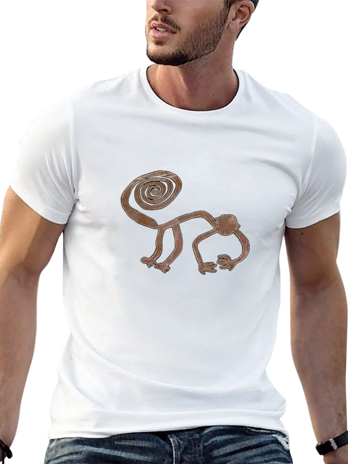 Stylized Monkey Graphic Tee - Casual Black T-Shirt