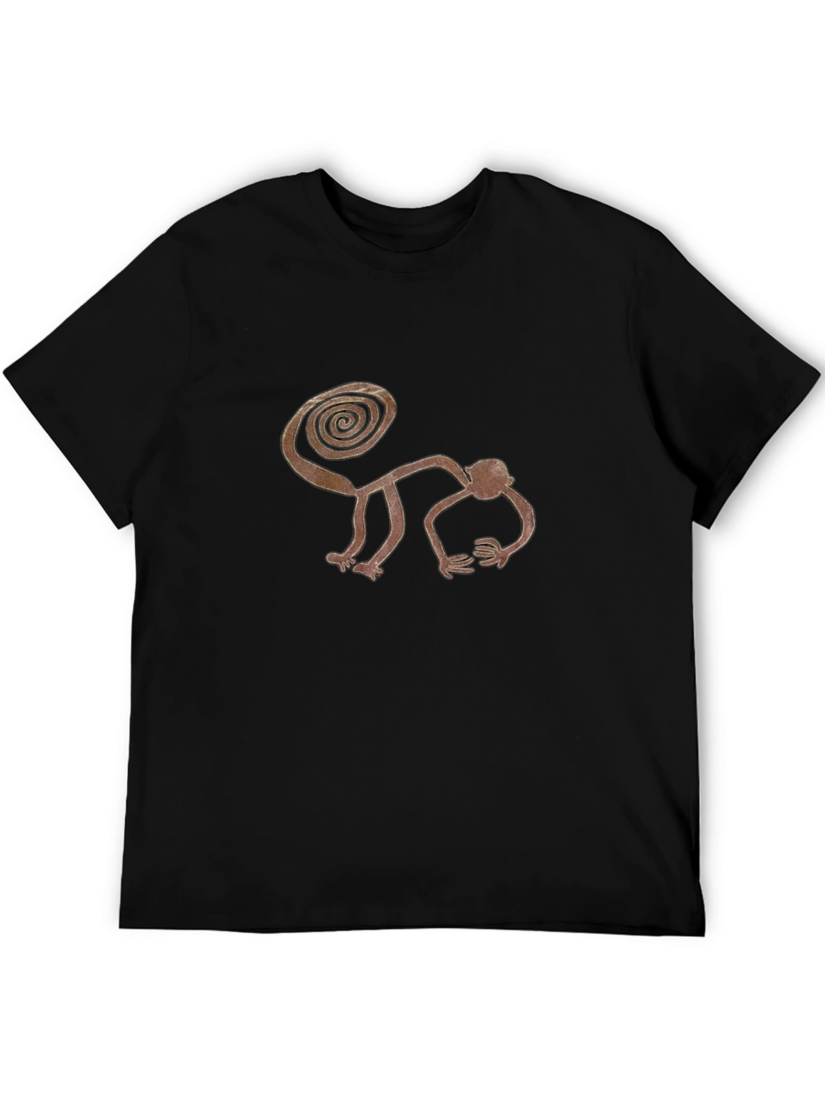 Stylized Monkey Graphic Tee - Casual Black T-Shirt
