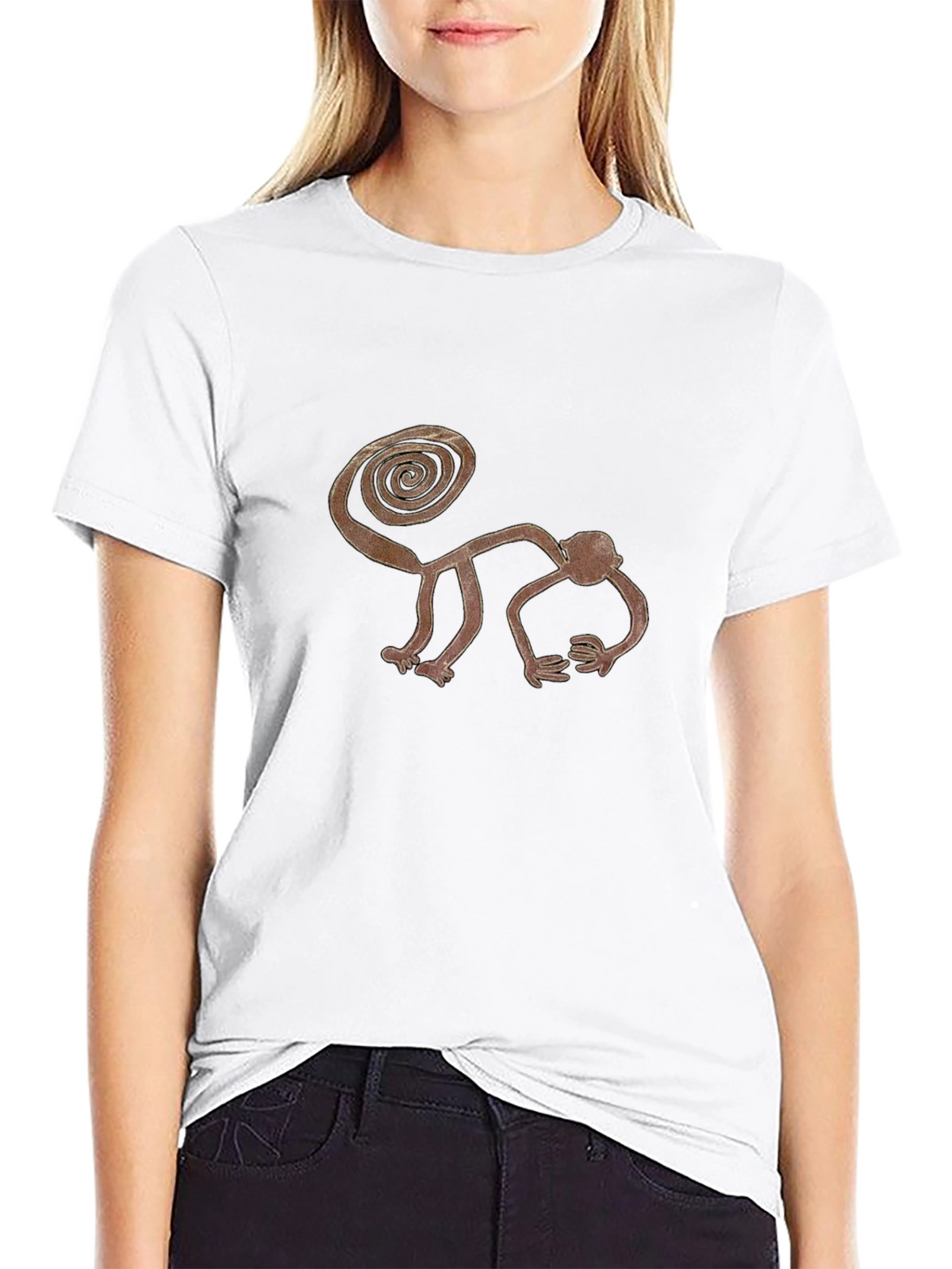 Stylized Monkey Graphic Tee - Casual Black T-Shirt
