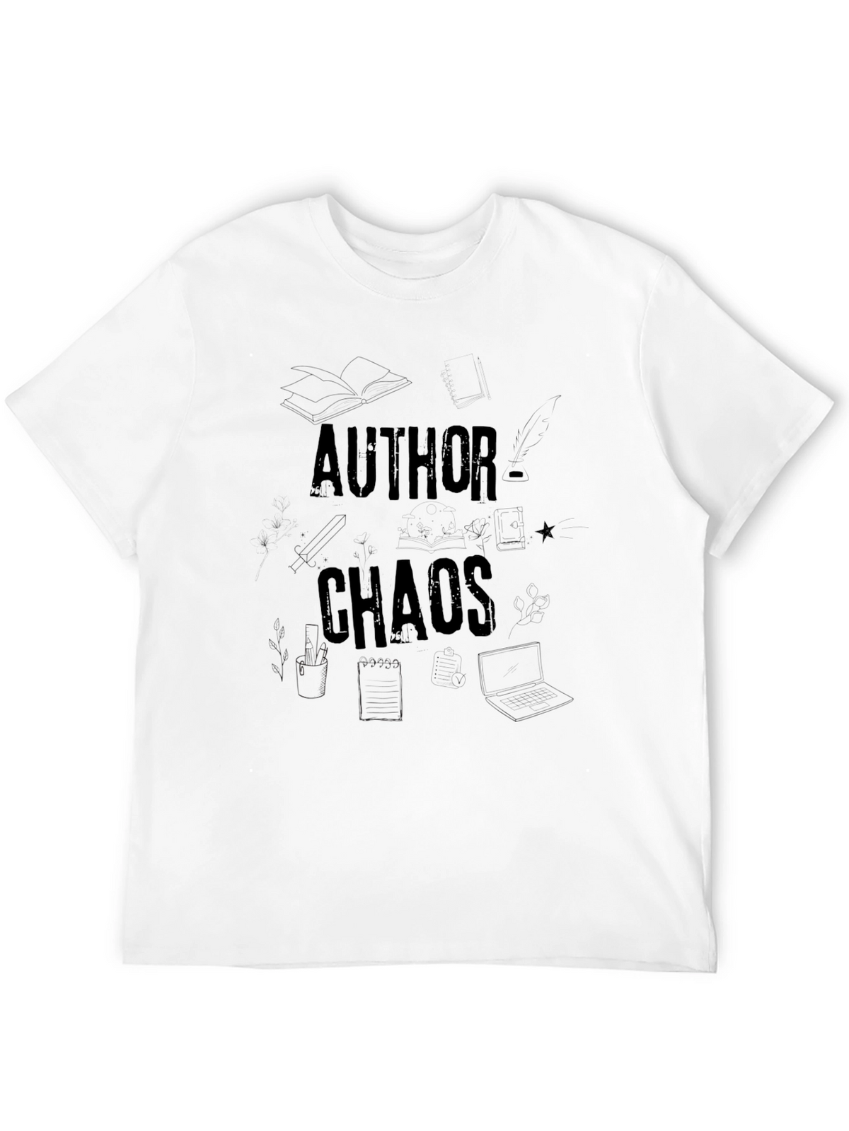 Author Chaos Black Graphic Tee