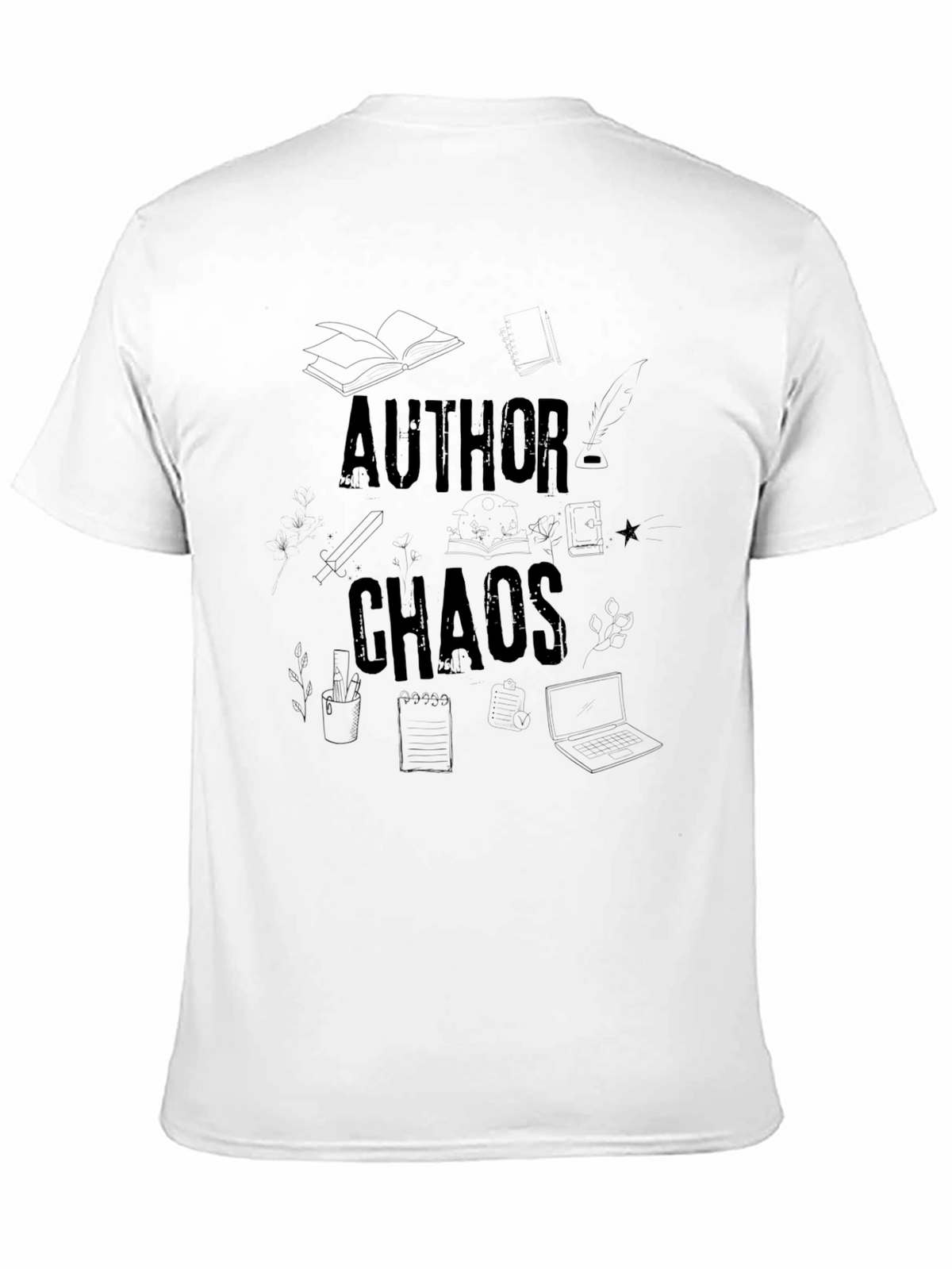 Author Chaos Black Graphic Tee
