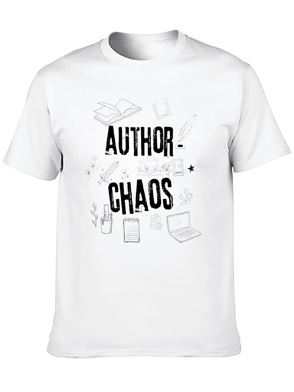 Author Chaos Black Graphic Tee